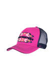 PURE WESTERN LAYLAH HIGH PROFILE TRUCKER CAP - NAVY/PINK 