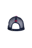 PURE WESTERN LAYLAH HIGH PROFILE TRUCKER CAP - NAVY/PINK 