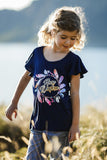 PURE WESTERN DYLAN GIRLS SHORT SLEEVE TEE - NAVY