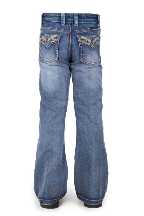 Pure Western Nina Girls Boot Cut Jeans - Moonshine
