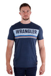 WRANGLER BOLTON MENS SHORT SLEEVE TEE - NAVY MARLE