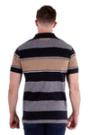 WRANGLER ANDREW MENS SHORT SLEEVE POLO - BLACK/TAN
