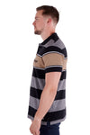 WRANGLER ANDREW MENS SHORT SLEEVE POLO - BLACK/TAN