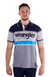 WRANGLER LEO MENS SHORT SLEEVE POLO - NAVY/BLUE