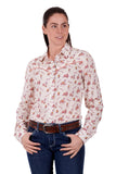 WRANGLER BECKY WOMENS LONG SLEEVE SHIRT - EGRET