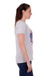 WRANGLER MILA SHORT SLEEVED WOMENS TEE - WHITE MARLE