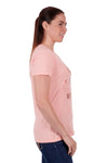 WRANGLER PAIGE WOMENS SHORT SLEEVE TEE - BLUSH