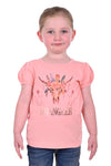 WRANGLER PAIGE GIRLS SHORT SLEEVE TEE - BLUSH