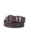 THOMAS COOK GUNMETAL TWIN KEEPER BELT - CHOCOLATE