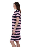 THOMAS COOK LANEY WOMENS POLO DRESS - PINK/NAVY