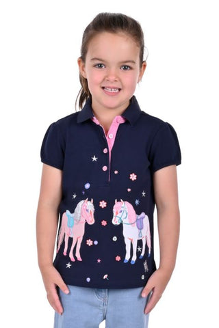 THOMAS COOK AMELIA GIRLS SHORT SLEEVED POLO - NAVY