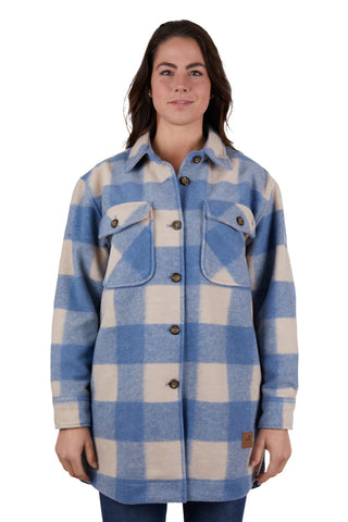 DUX-BAK WOMENS ELK OVERSHIRT - BLUE [SZ:XS]