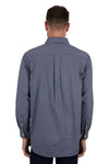 HARDSLOG QUIN HALF PLACKET LONG SLEEVE MENS SHIRT - NAVY/WHITE [SZ:XS]