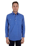 HARDSLOG TAD HALF PLACKET LONG SLEEVE MENS SHIRT - ROYAL [SZ:XS]