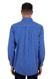 HARDSLOG TAD HALF PLACKET LONG SLEEVE MENS SHIRT - ROYAL [SZ:XS]