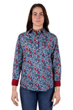 HARDSLOG LORIS FULL PLACKET LONGSLEEVE SHIRT - NAVY [SZ:8]