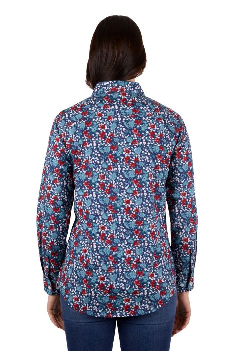 HARDSLOG LORIS FULL PLACKET LONGSLEEVE SHIRT - NAVY [SZ:8]