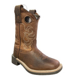 PURE WESTERN CHILDRENS LINCOLN BOOTS - BROWN/TAN [SZ:J10]