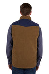 PURE WESTERN MARTIN MENS REVERSIBLE VEST - TAN/NAVY [SZ:XS]