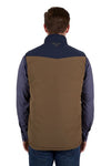 PURE WESTERN MARTIN MENS REVERSIBLE VEST - TAN/NAVY [SZ:XS]