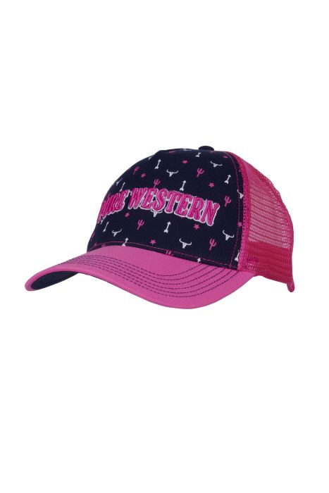 PURE WESTERN SYBIL TRUCKER CAP - PINK/NAVY 