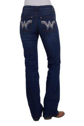 WRANGLER TILLY JEAN WOMENS 34" LEG Q-BABY JEANS - WILD INDIGO [SZ:0X34]