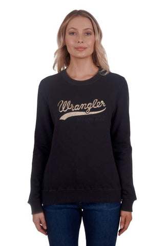 WRANGLER STELLA WOMENS CREW - BLACK [SZ:8]