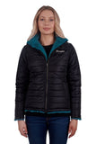 WRANGLER MONTANA LADIES REVERSIBLE JACKET - BLACK [SZ:S]