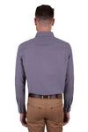 THOMAS COOK STEPHEN MENS TAILORED LONG SLEEVE SHIRT - NAVY/TAN [SZ:M]