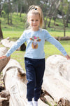 THOMAS COOK KIT GIRLS LONG SLEEVE TEE - SKY BLUE [SZ:2]