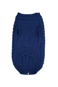 THOMAS COOK CABLE KNIT DOG JUMPER - NAVY [SZ:S]