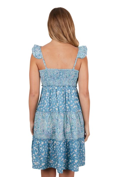 PURE WESTERN HAYLEY SLEEVELESS STRAP DRESS - MULTI [SZ:8]