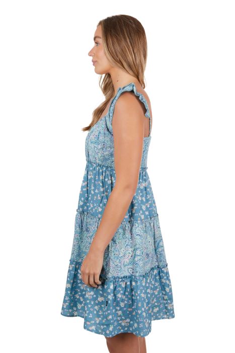 PURE WESTERN HAYLEY SLEEVELESS STRAP DRESS - MULTI [SZ:8]