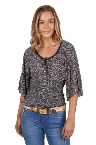 PURE WESTERN MAGGIE BLOUSE - MULTI [SZ:8]