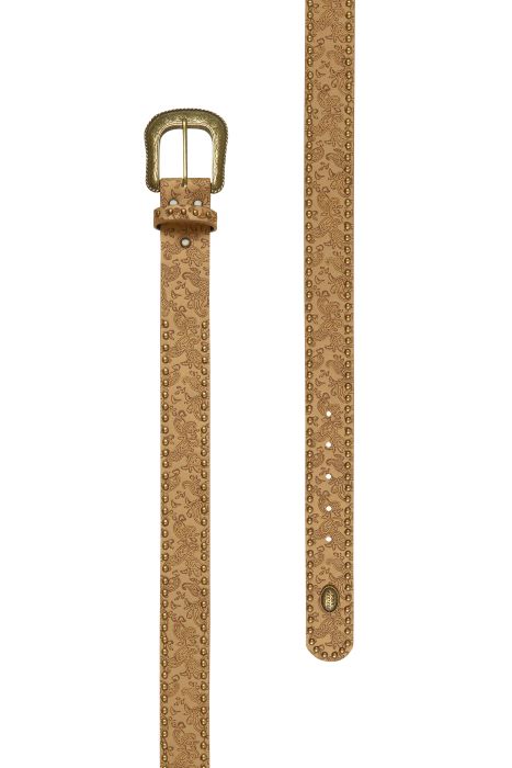 PURE WESTERN PAISLEY BELT - LIGHT TAN [SZ:XS]