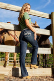 PURE WESTERN MIA WOMENS STRAIGHT LEG JEAN 32" - EVENING SKY [SZ:8]