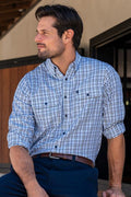 THOMAS COOK GREG MENS LONG SLEEVE 2 POCKET SHIRT - NAVY/BLUE [SZ:S]