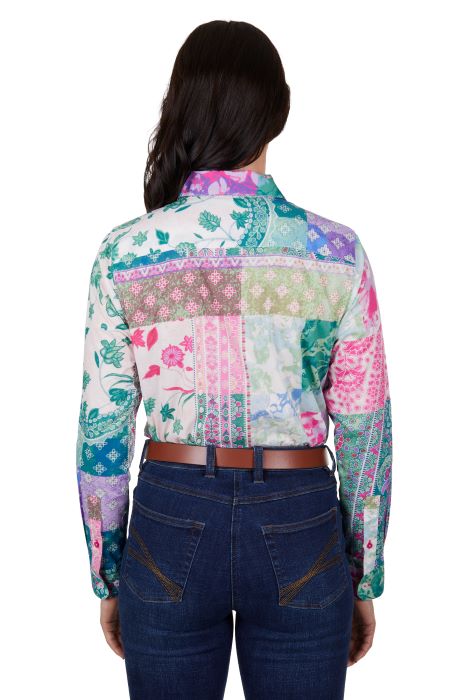 THOMAS COOK KERRY WOMENS LONG SLEEVE SHIRT - MULTI [SZ:8]