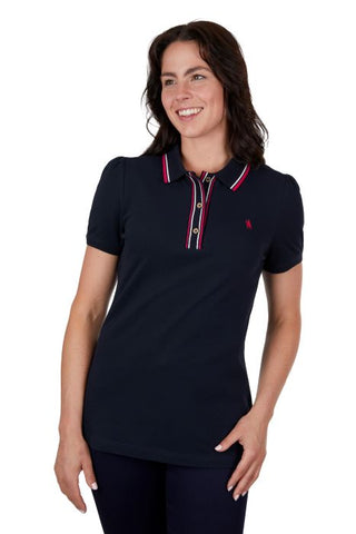 THOMAS COOK JULIET WOMENS SHORT SLEEVE POLO - NAVY [SZ:8]