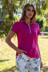 THOMAS COOK SASHA WOMENS SHORT SLEEVED POLO - BERRY