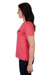 THOMAS COOK EVA SCRIPT WOMENS SHORT SLEEVE TEE - BRIGHT ROSE [SZ:8]
