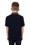 THOMAS COOK LOGAN BOYS SHORT SLEEVE POLO - NAVY [SZ:2]