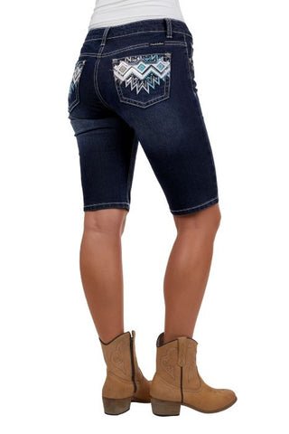 PURE WESTERN SERENA WOMENS SHORTS - TEXAS SKY [SZ:6]