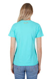 WRANGLER SARA WOMENS SHORT SLEEVE TEE - AQUA [SZ:8]