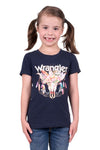 WRANGLER EVIE GIRLS SHORT SLEEVE TEE - NAVY [SZ:2]