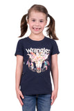 WRANGLER EVIE GIRLS SHORT SLEEVE TEE - NAVY [SZ:2]