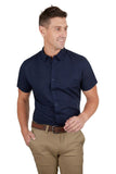 THOMAS COOK LINEN TAILORED MENS SHORT SLEEVE SHIRT - NAVY [SZ:XS]