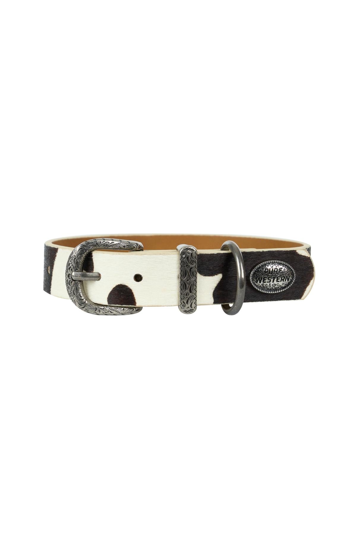 PURE WESTERN ADELAIDE DOG COLLAR - BLACK / WHITE [SZ:XS]