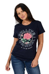 BULLZYE ROSE WOMENS SHORT SLEEVE TEE - NAVY [SZ:10]