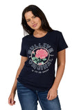 BULLZYE ROSE WOMENS SHORT SLEEVE TEE - NAVY [SZ:10]